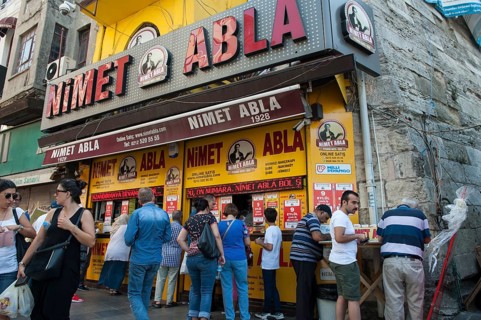 Istanbul, Turkey. September 28th 2018 Nimat Abla Lottery shop in Istanbul, Turkey