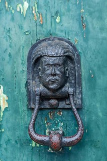 Old door knocker, Venice, Veneto, Italy