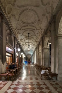 Old Procuration Arcaden, 16th century, St. Mark's Square in the early evening, Venice, Veneto,