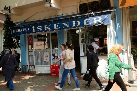 Bursa, Turkey. April 21st 2014 Iskender Kebapci, home of the famous Iskender Kebab, Bursa, Turkey