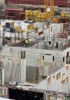 Large-scale construction site, replacement building for the NA complex, Ruhr-Universität Bochum,