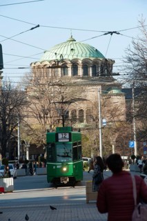 Sofia, Bulgaria, April 1st 2019. Street Scenes of Downtown Sofia, Bulgaria