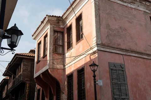 Sozopol, Bulgaria. September 25th 2020 Beautiful traditional houses in the Old harbour town of