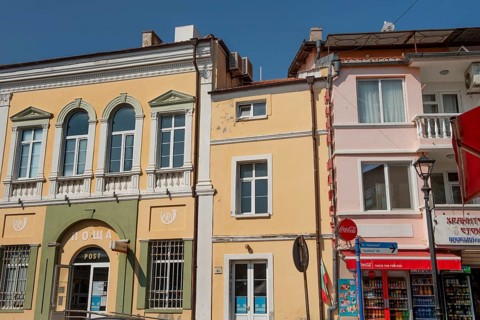 Sozopol, Bulgaria. September 25th 2020 Beautiful local Post Office building in the Old harbour town