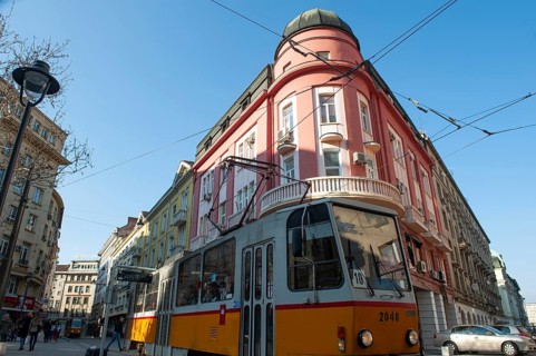 Sofia, Bulgaria, March 30th 2019. Street Scenes of Downtown Sofia, Bulgaria