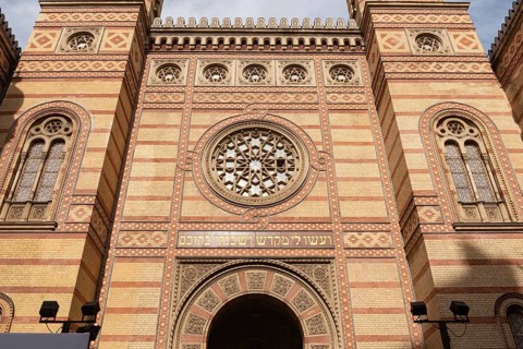 Budapest, Hungary. October 1st 2023 The Dohany Street Synagogue or Great Synagogue is a Moorish