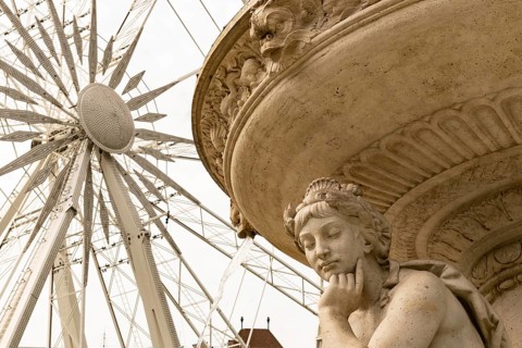 Budapest, Hungary. October 1st 2023 Budapest Eye, a Ferris wheel located in a public park at