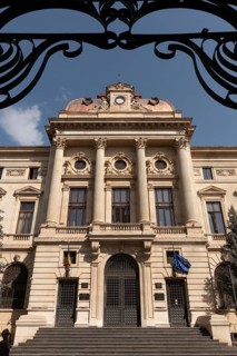 Bucharest, Romania. September 29th 2023 The historical building of the National Bank of Romania,