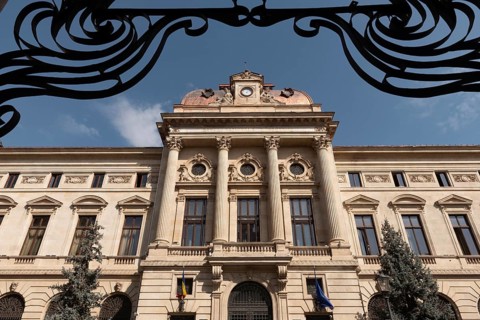 Bucharest, Romania. September 29th 2023 The historical building of the National Bank of Romania,