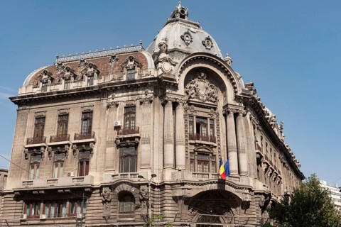 Bucharest, Romania. October 29th 2023. Charming Belle Epoque architecture of the luxury Le Dome