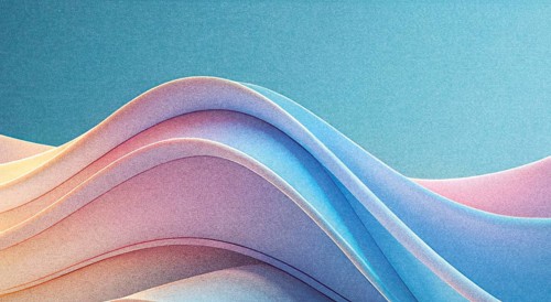 Soft, flowing curves create a visually captivating abstract design Grainy textures blend together