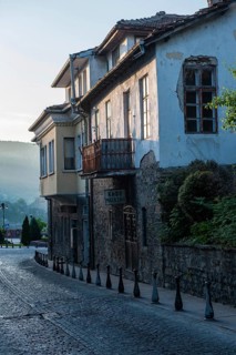 Veliko Tarnovo, Bulgaria. May 3rd 2018 The unique architecture of the Bulgarian town of Veliko