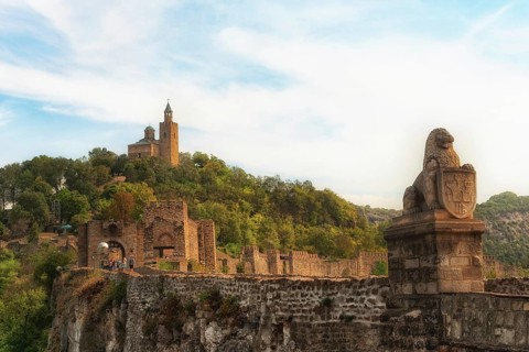 Veliko Tarnovo, Bulgaria. September 26th 2023 Tsarevets, a medieval fortress from the second