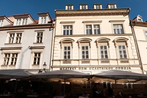 Bratislava, Slovakia. October 2nd 2023 Beautiful architecture of Mestsky Dom Ucastnikov Odboja on