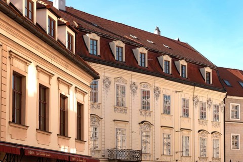 Bratislava, Slovakia. October 2nd 2023 Classic architecture of beautiful houses and cobbled narrow