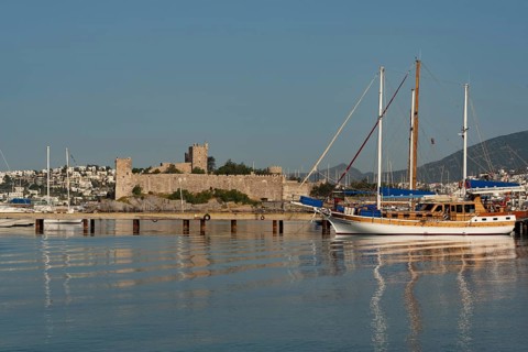 Bodrum, Mugla, Turkey. April 22nd 2022 Bodrum Castle, a medieval fortress dating from the time of