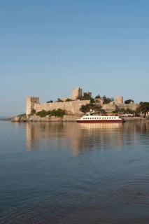 Bodrum, Turkey. April 22nd 2022 Beautiful Bodrum Castle and seaside harbour on the southwest