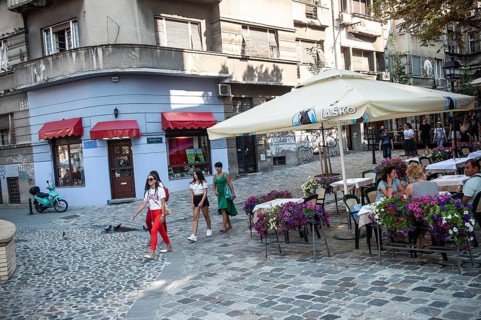 Belgrade, Serbia. May 27th 2019 The trendy Skadarlija neighborhood of Old Belgrade