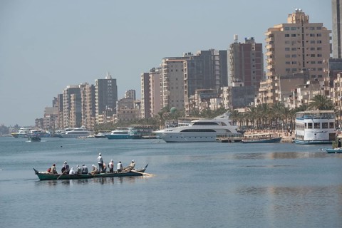 Rosetta, Egypt. June 27th 2024 Egyptian fishermen bringing their catch back to the city of Rashid