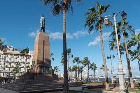 Alexandria, Egypt. December 4th 2022 Monument of Egyptian revolutionary statesman Saad Zaghloul