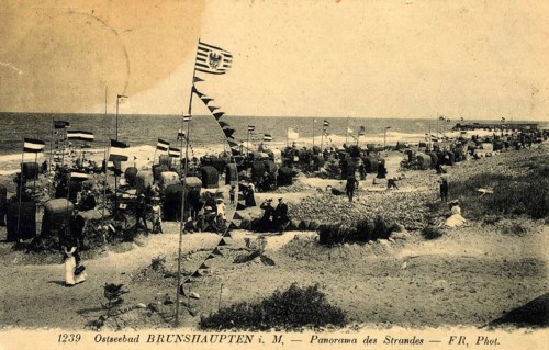 Historic postcard around 1900, Baltic resort Brunshaupten i.M, historic town on the Mecklenburg