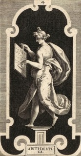 Arithmetica, is one of the seven liberal arts, a personification of arithmetic. The figure shown
