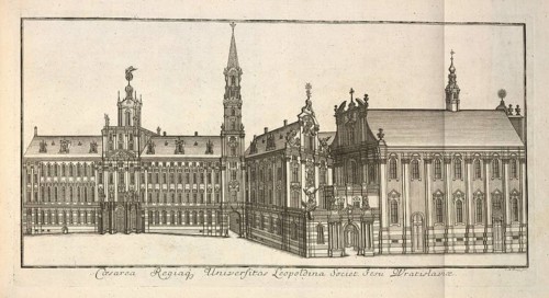 View of Leopoldina University in Wroclaw, now Wroclaw, Poland, which was run by the Jesuits.