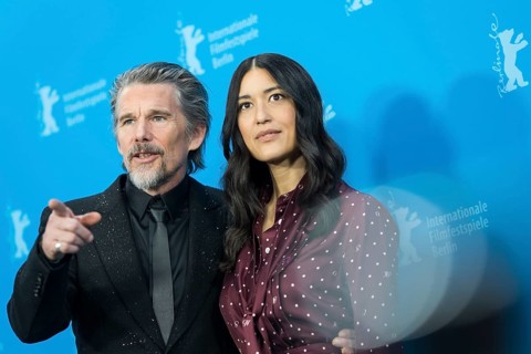 Ethan Hawke and Julia Jones during a photocall for the film The Widget at the Berlinale at the