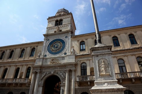 Torre dell'Orologio is a bell tower in Piazza Dei Signori between the Palazzo del Capitanio and the