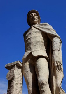 Angelo Beolco, il Ruzante, important Paduan poet, playwright and actor, Piazzetta Lucia Valentini
