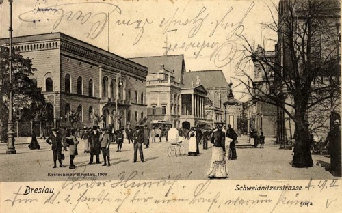 Historical postcard around 1900, Breslau, Südpark, today Wroclaw, Lower Silesia, Poland,