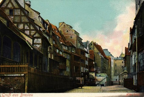 Historical postcard around 1900, Breslau, today Wroclaw, Lower Silesia, Poland, reproduction of a