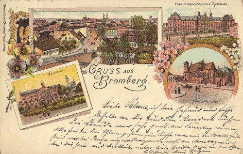 Historical postcard around 1900, Bromberg, today Bydgoszcz, in the Polish Kujawsko-Pomorskie