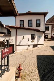 Ankara, Turkey. June 6th 2022 Restored old houses inside the city walls of Ankara castle, the old