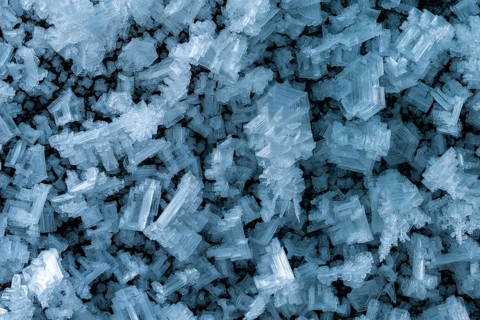 Ice crystals on glacier wall, glacier cave, ice cave, Morteratsch glacier, Engadin, Graubünden,