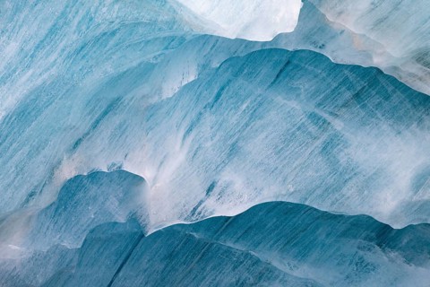 Ice details in Glacier Cave, Ice Cave, Morteratsch Glacier, Engadin, Graubünden, Switzerland