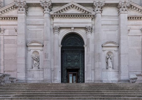 Main façade of the Chiesa del Santissimo Redentore, Church of the Most Holy Redeemer, on Giudecca