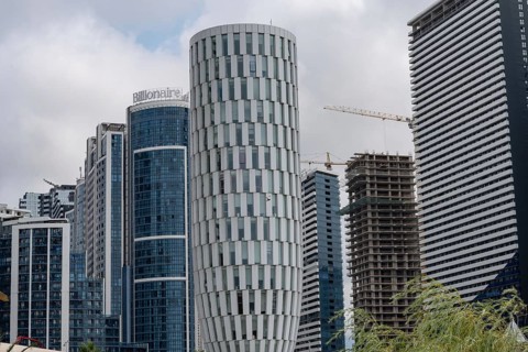 Batumi, Georgia. July 21st 2025. The Billionaire Hotel, apartments and casino building with other