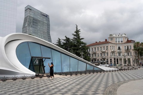 Batumi, Georgia. July 21st 2025. Modern and traditional architecture in the old part of Batumi near