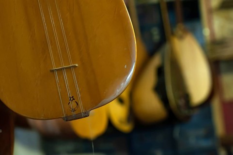 Istanbul, Turkey. April 15th 2017 Traditional Saz or Baglama a stringed musical instrument similar