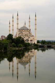 Adana, Turkey, June 7th 2014 Sabanci Merkez Mosque, one of the largest Mosques in Turkey on the