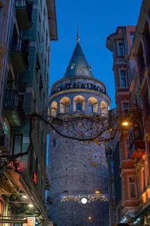 The Galata Tower and museum, a medieval Genoese tower in the Galata part of the Beyoglu district,