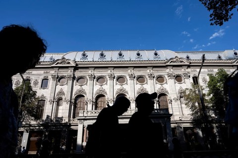 Tbilisi, Georgia. August 19th 2025. Beautiful architecture of the Rustaveli National Theatre, the