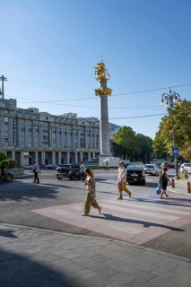 Tbilisi, Georgia. August 19th 2025. Freedom Square or Liberty Square and its iconic statue of