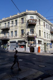 Tbilisi, Georgia. August 5th 2025. Traditional Georgian designed houses in the streets near the Dry