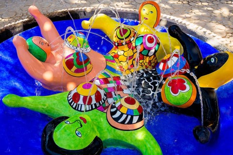 Colourful fountain, Giardino dei Tarocchi, Tarot Garden, by Niki de Saint Phalle, near Capalbio,