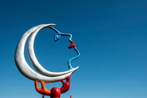 Colourful sculpture, Giardino dei Tarocchi, Tarot Garden, by Niki de Saint Phalle, near Capalbio,