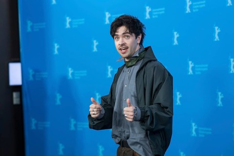 Aidan Zamiri (director) at a photocall for the film The Moment at the Berlinale at the Hyatt Hotel
