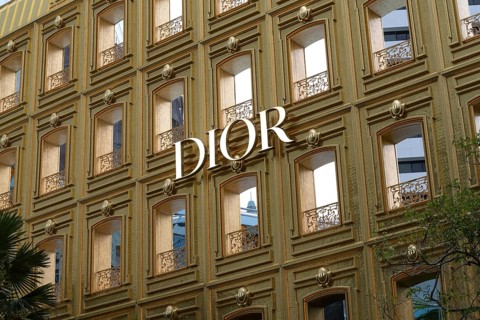 Dior designer fashion logo displayed on the flagship store near the Central Embassy Mall, a
