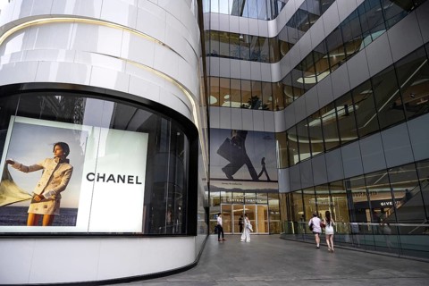 Bangkok, Thailand. March 19th 2025. Chanel fashion store advertisement displayed, near the entrance